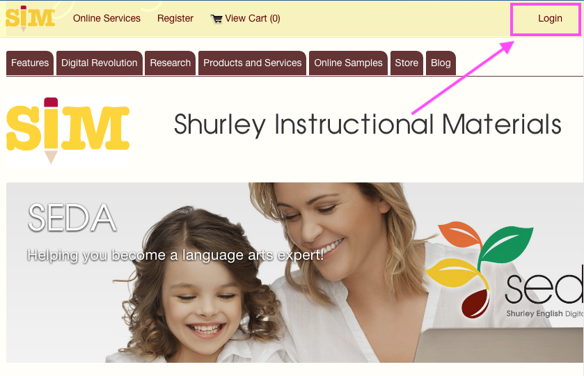   Step 1:   Go to www.shurley.com  Select the LOGIN link. 