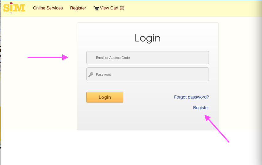   Step 2:   Login to your Shurley account.  Don't have a Shurley account? No problem! Simply select the REGISTER link.  Your account is free and your information will remain private. 
