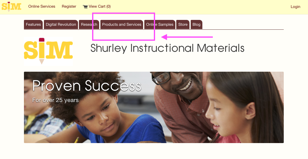   Step 3:   Scroll down to the bottom of the homepage.  Click the PRINTABLES button. 