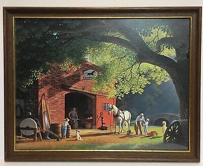  The Smithy and Horse by Paul Detlefsen 