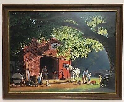 THE SMITHY AND HORSE BY PAUL DETLEFSEN